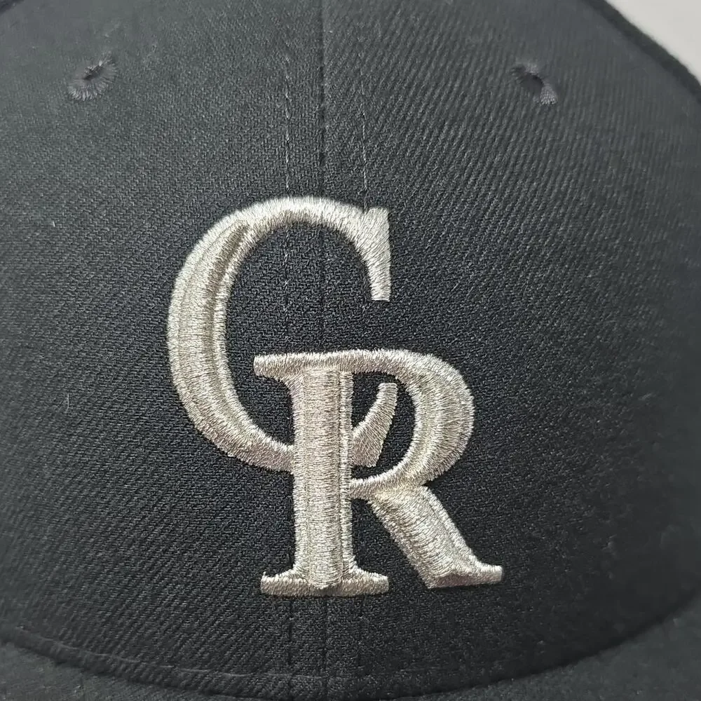 New Era 59FIFTY Colorado Rockies MLB Black Baseball Cap Size 7 1/2 - Picture 4 of 8